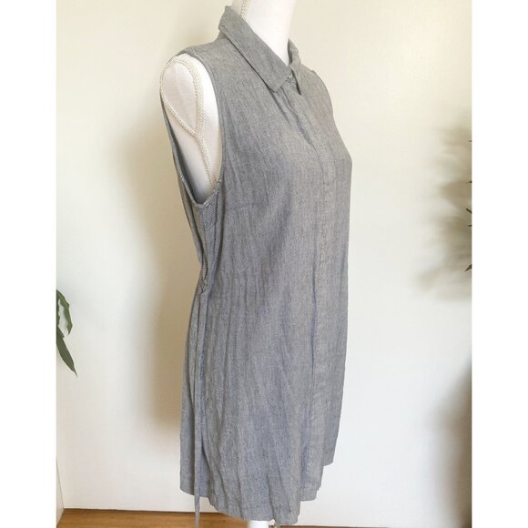 ✧˚Chic & Professional Nicole Miller Twill Linen Shirt Dress˚✧ - Picture 8 of 12